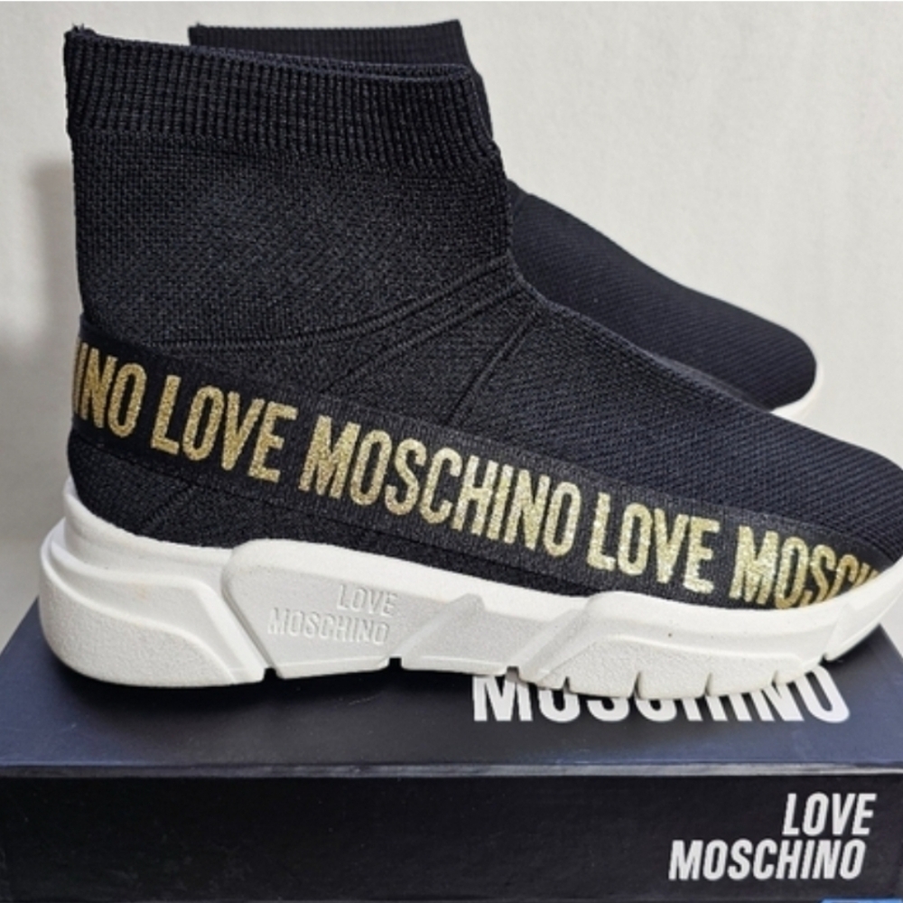 Love Moschino Knitted Sock-Style Sneakers